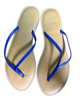 Old Navy Blue Strap Sandals with Tan Footbed